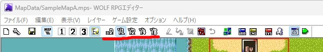 マップの拡大・縮小の場所